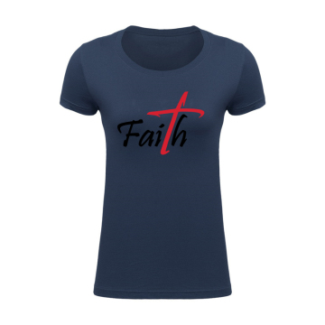 Custom Faith Printed Tshirt - Silk Screen Printed Jesus Tee Tops Christian Shirt