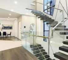 Oak wooden Box Suspended Staircase Floating Staircase