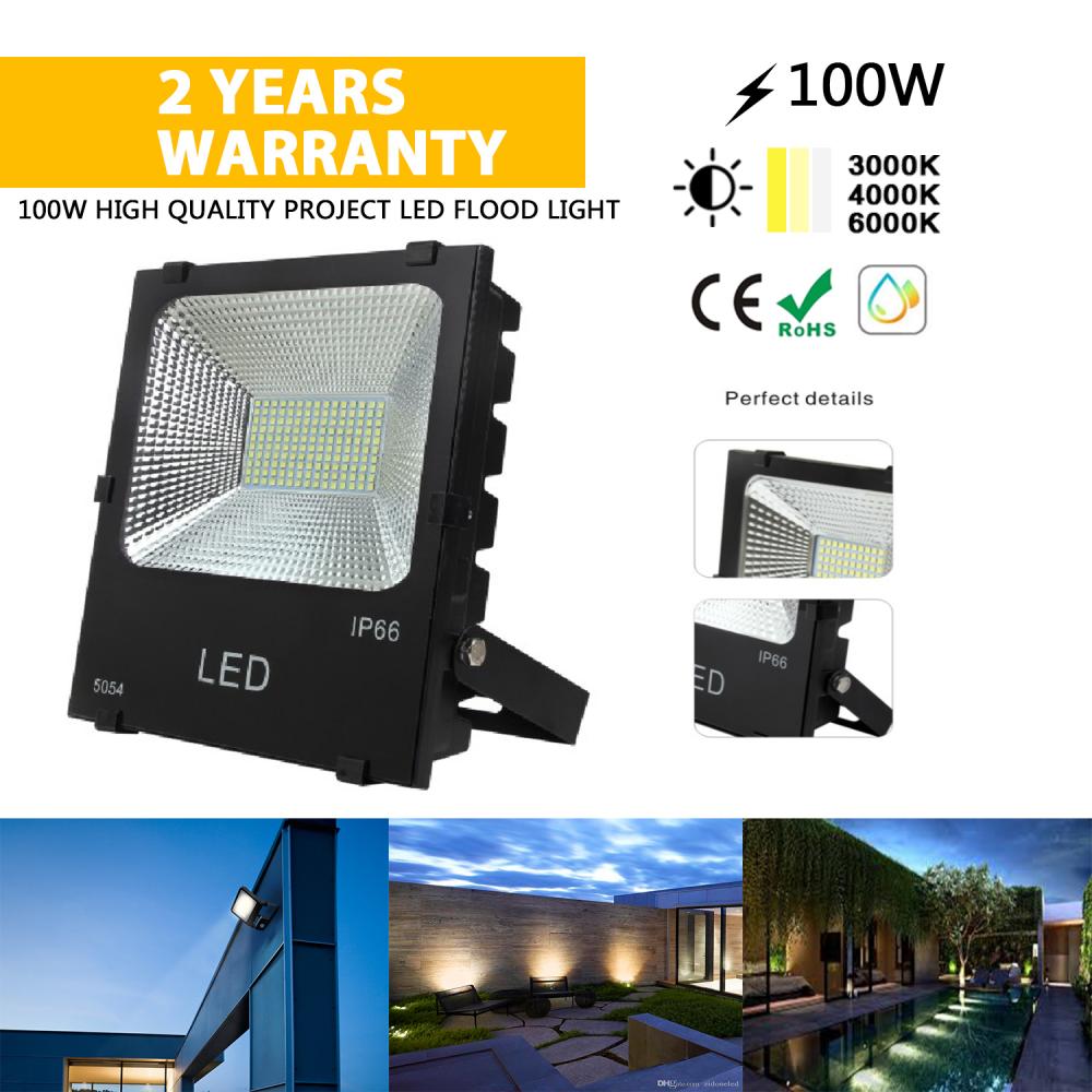 น้ำท่วมไฟ LED อลูมิเนียม 100W