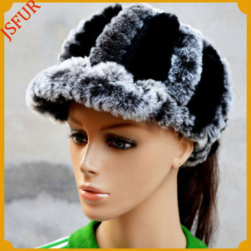 Wholesale Top Quality Fashion Bi-colour Rabbit Fur Hat