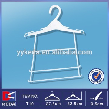 plastic 2 piece set clothes hanger for top and bottom