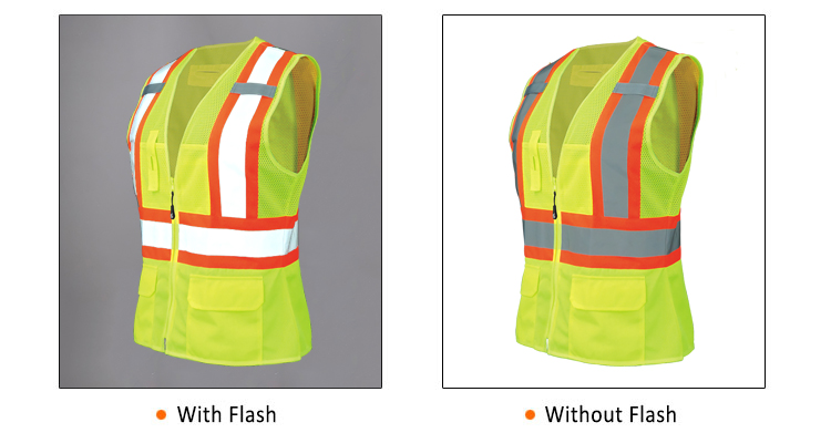 High visibility reflective security custom safety work vest for women