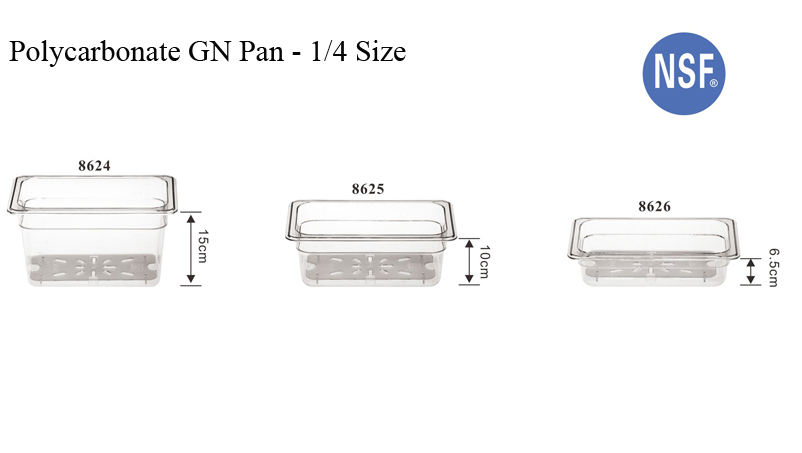 Melamine Food Tray 1/3 GN Plastic Rectangular Buffet Server Gastronorm Food Display Tray