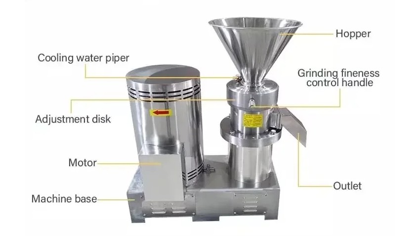 Multifunction Nut Paste Rice Pepper Colloid Mill Grinder Chilli Paste Grinding Machine for Chilli Sauce Peanut Butter Machine