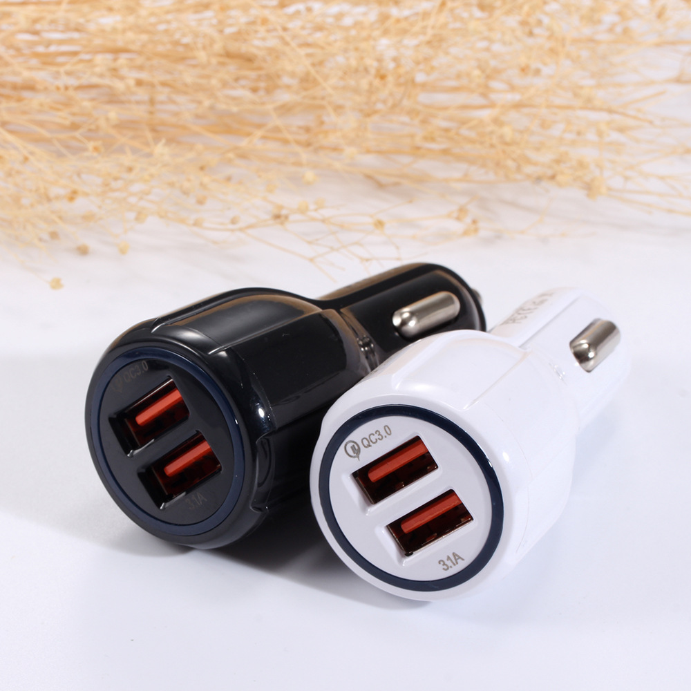 QC3.0 5V 3.1 A Car Charger(Black,White)