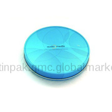 Round tin case