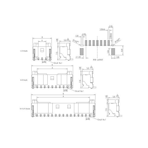 2.0mm Pitch 180° SMT Wafer Connector With Post