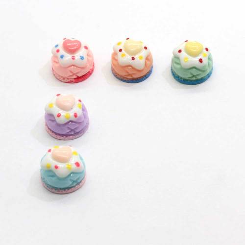 Süße Simulation Macaron Kuchenharz Cabochon für Telefon Deko Scrapbooking DIY dekorative Handwerk Mini Play Food