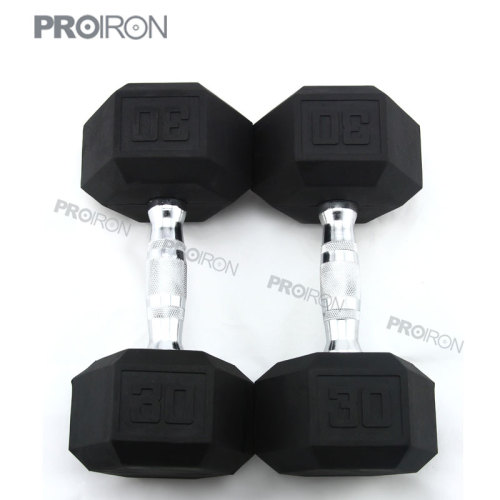 30LB Commercial Rubber Fixed Dumbbell