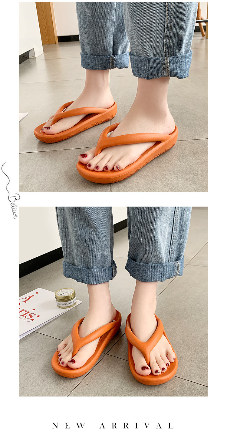 2021 summer causal Flip Flop Slipper Beach Outdoor Slipper women Platform shoes slipper PVC Women Flip Flop