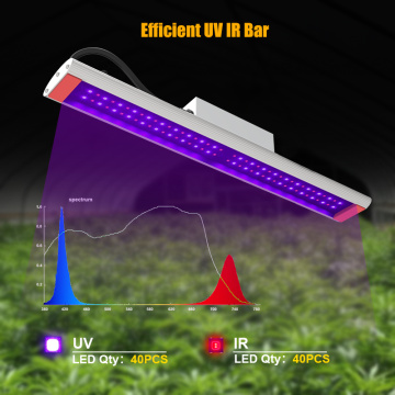 30w uv ir एलईडी लाइट बार वाटरप्रूफ ग्रो