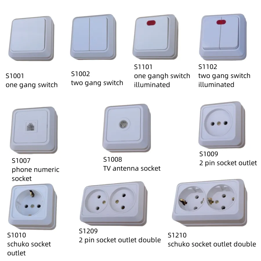 European Wall-Mounted Electrical Socket Single-Connected Ground Socket