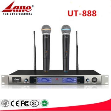 Lane PLL UHF wireless microphone with LCD display UT-888