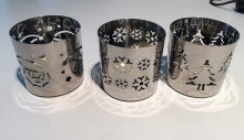 High quality stainless steel Christmas candle holder series