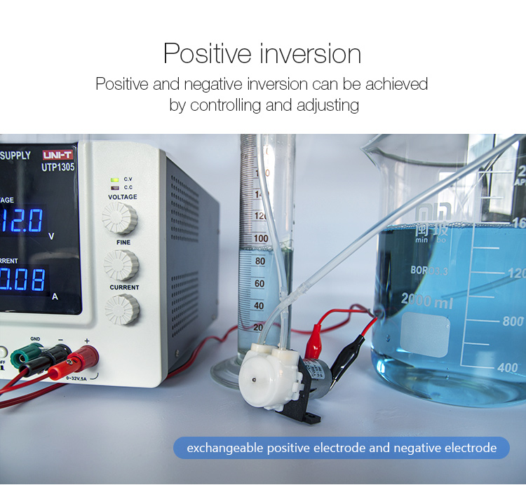 YW01-STEP-12V/24V Factory Sell Stepper Motor Peristaltic Pump 150ml/min with Silicon Tube 10000 hrs