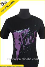 Ladies 100%cotton short sleeve tight t-shirt