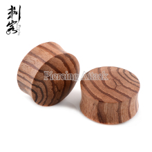 Body Jewelry Super Size Zebra Wood Ear Plug