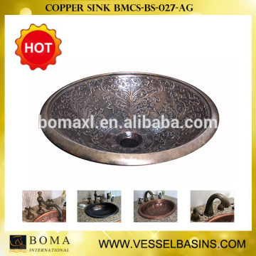 Single Bowl cheap kitchen sinks design smooth apron coffee Copper Sink