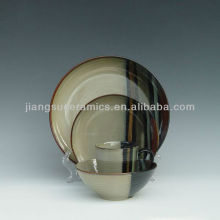 royal stamp printing hand painting stoneware material bowl cup mug plate dishwares tablewares ceramic dinnner set