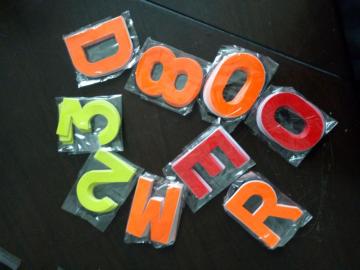 Reflective Sticker Of Numbers And Words