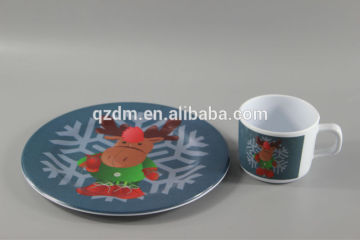 Christmas Melamine Tea Cups And Saucers