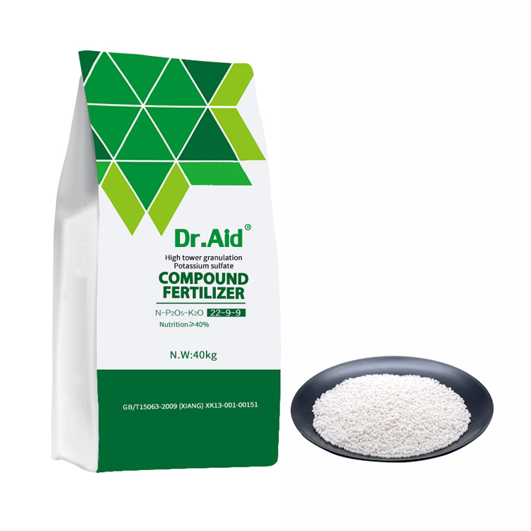 Dr Aid NPK 22 9 9 factory fast release compound fertilizer water soluble engrais granular fertilizer for orange tree