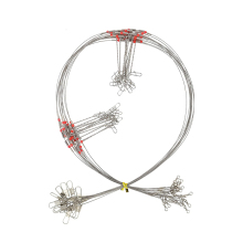 Stainless Steel Fishing Wire Rigs with Leader Trace Swivel Snap