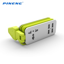 Multi-Function EU/US/UK AC Wall Charger Adapter 4 Port USB Charger for iPhone Samsung