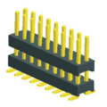 2.00mm Pin Header Dual Row Double Plastic SMT