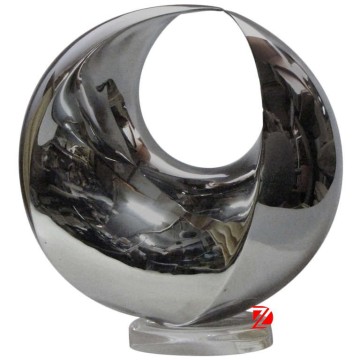 Indoor Shiny Stainless Steel Ring Sculpture