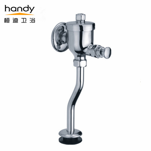 Brass Chromed wall-mounted Hand-press Urinal Flush Valve