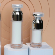 15ml, 30ml, and 50ml AS Round Airless Lotion Pump Bottles for Cosmetics
