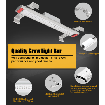 30 watt tanaman tumbuh bar lampu uv ir