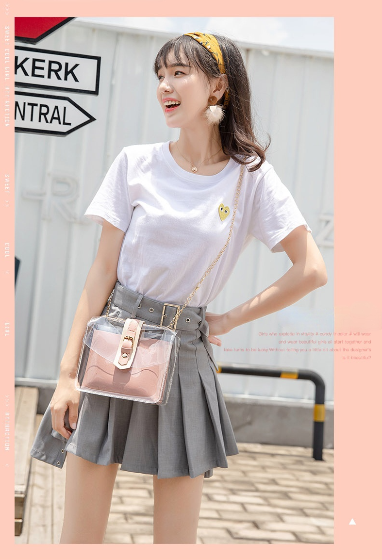 Foreign Trade Wholesale Ladies Transparent Jelly Bag Shoulder Messenger Mobile Phone Small Bag Fashion Female Bag