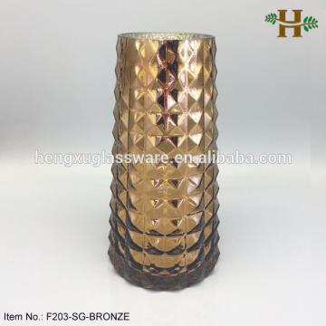New Products Antique Gold Flower Vase, Luxury Gold Glass Vase