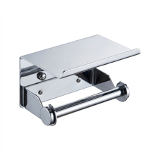 Open Front Toilet Roll Shelf With Retaining Guard