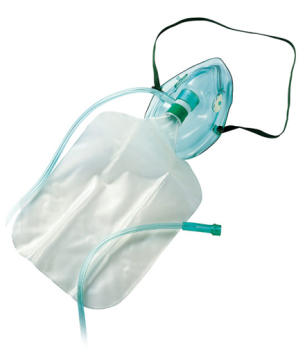 Respiratory disposable non rebreathing oxygen mask