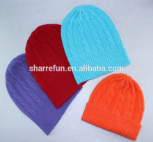 Luxury cashmere hat in a classic cable knit design