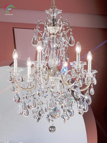 crystal illumination light chandelier silver color