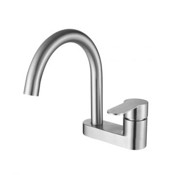 304 Stainless Steel Bathroom Double holes Basin Faucet