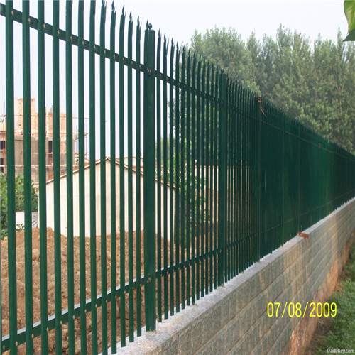Plastic Coated Palisade Fence Panel