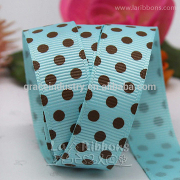 Hot Sale Printed Dot Grosgrain Ribbon