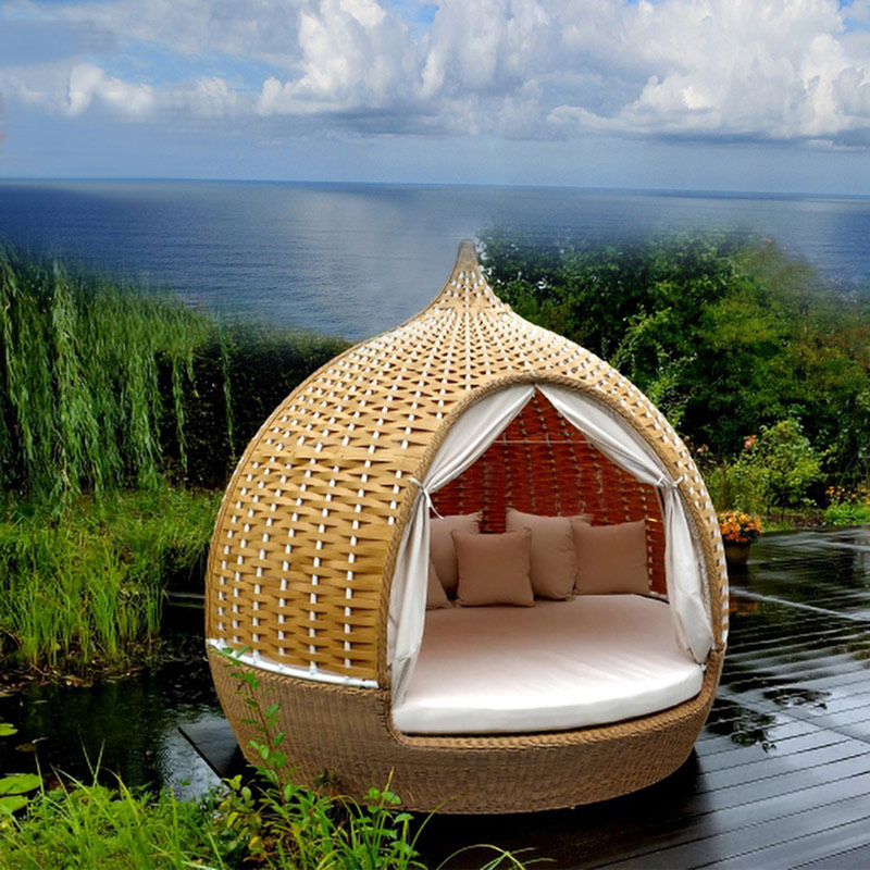 Sonnenbetten Aluminium Rattan Day Bett Sun Beds Aluminium Rattan Day Bed