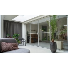 aluminium glass doors Aluminum door stack sliding grill glass design door Supplier