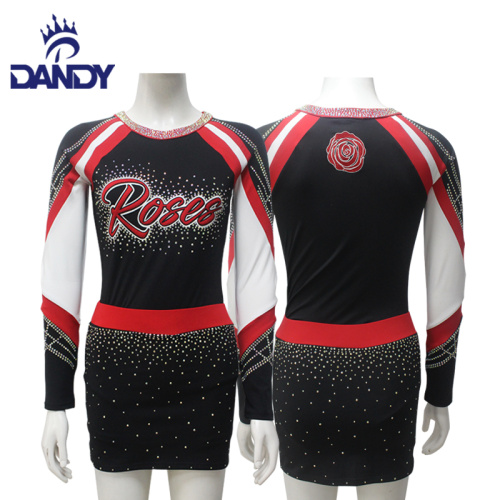 Custom All Star Sexy Youth Dance Competition Cheerleading Seragam Kostum Cheerleader