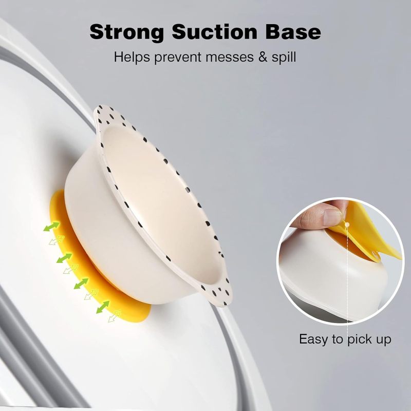 shopwithgreen 7Pcs/Set Bamboo Kids Dinnerware Set - Children Dishes - Food Plate Bowl Cup Spoon Fork Set Dishware, Cartoon Table