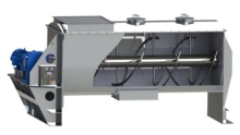 High capacity horizontal mixer