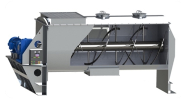 High capacity horizontal mixer