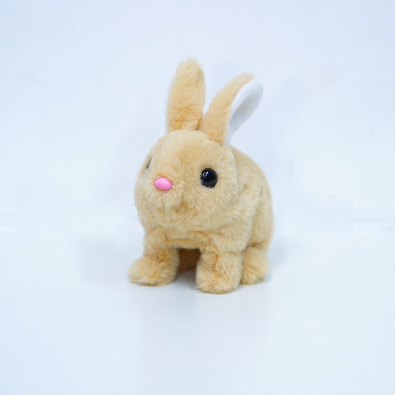 Jumping Long‑Fur Rabbit Electric Plush Toy