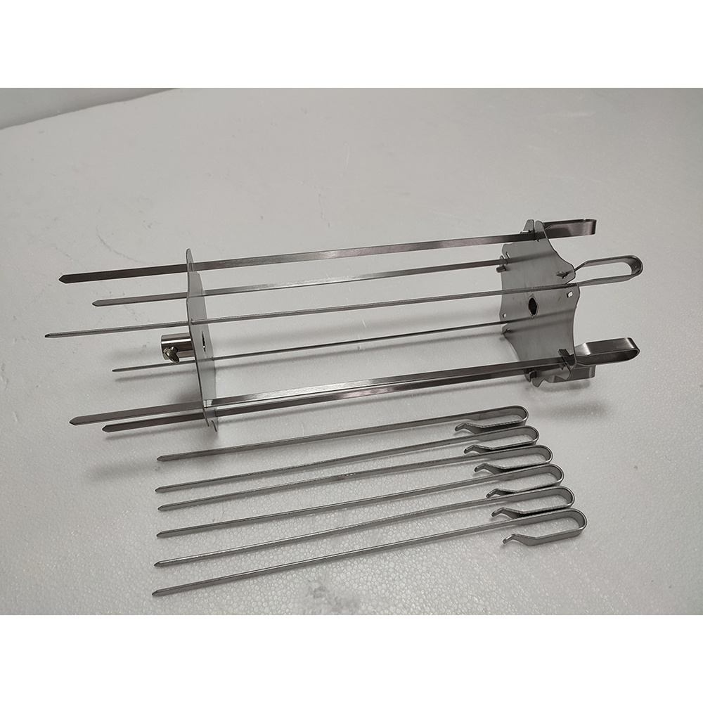 Steel Barbecue inossideratu 2 * 6pcs per a buttrega di barbecue